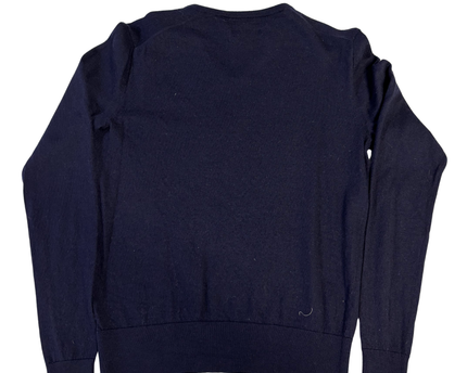 Polo by Ralph Lauren Navy Blue Merino Wool V-Neck Sweater