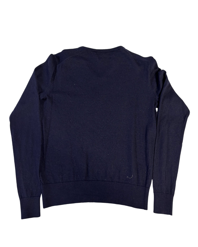 Polo by Ralph Lauren Navy Blue Merino Wool V-Neck Sweater