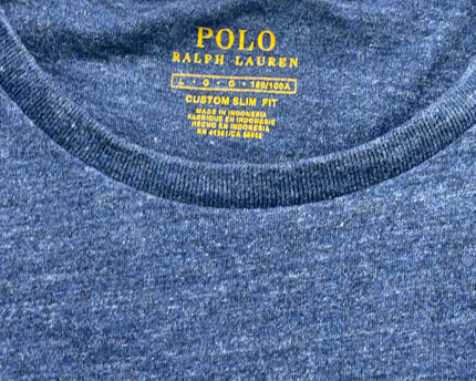 Polo Ralph Lauren Blue Heathered Custom Slim Fit T-Shirt
