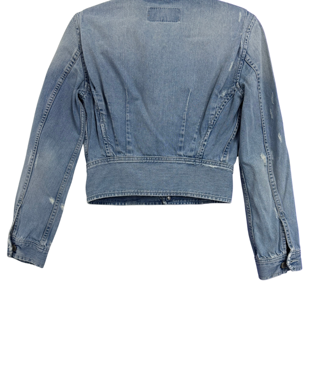 Levi's Light Blue Cropped Denim Trucker Jacket