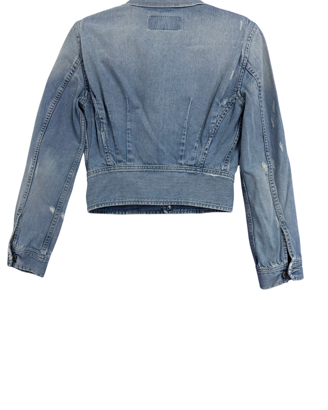 Levi's Light Blue Cropped Denim Trucker Jacket