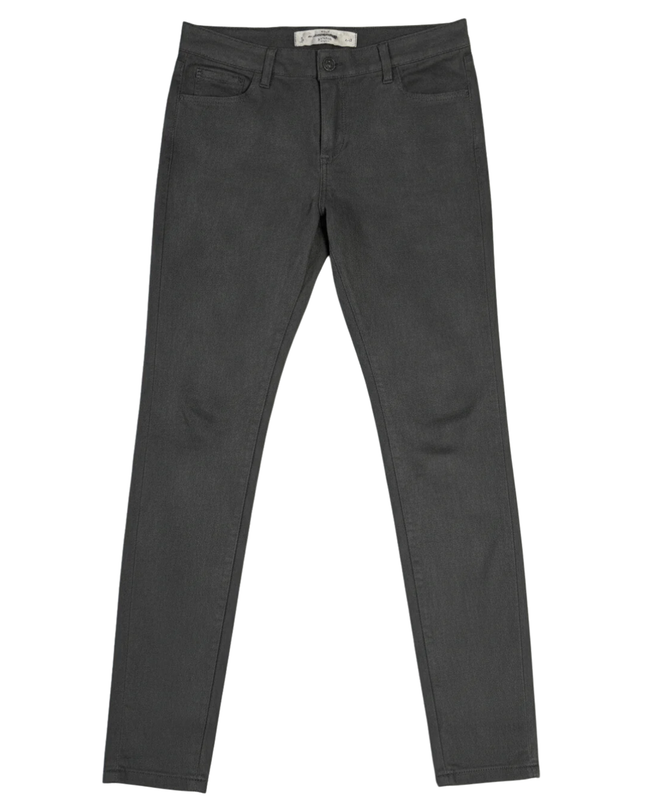 Abercrombie & Fitch Dark Grey Faux Suede Crinkle Skinny Pants