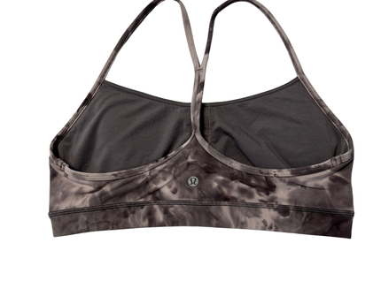 Lululemon Grey Tie Dye Flow Y Racerback Sports Bra