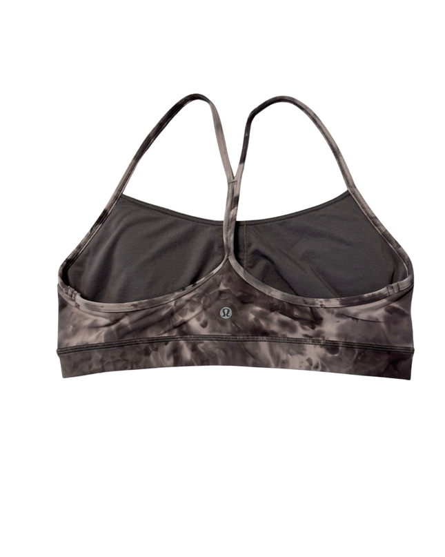 Lululemon Grey Tie Dye Flow Y Racerback Sports Bra