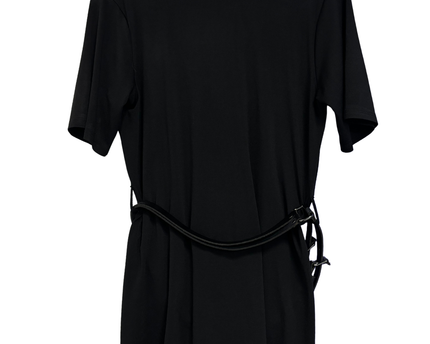 River Island Black V-Neck Belted Tunic Top