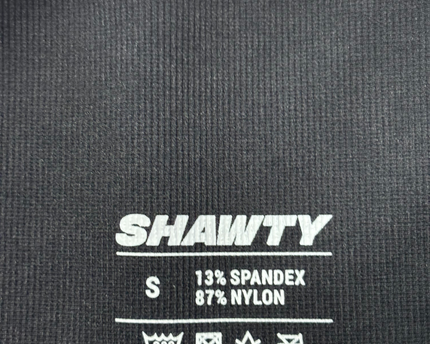 SHAWTY Black High-Waisted Seamless Biker Shorts