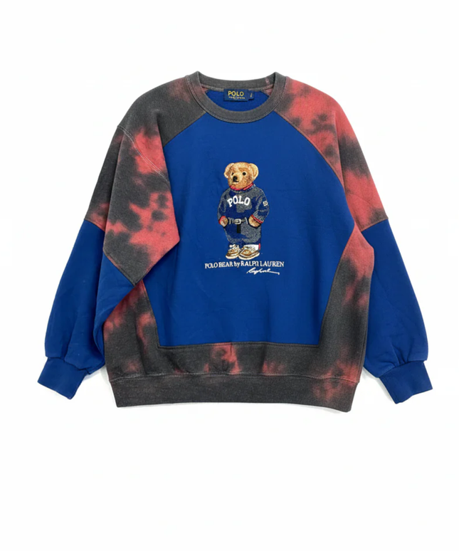 Reworked Ralph Lauren Multicolor Polo Bear Graphic Sweatshirt