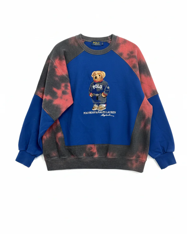 Reworked Ralph Lauren Multicolor Polo Bear Graphic Sweatshirt