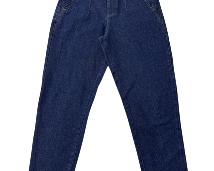 Zara Blue High-Waisted Tapered Jeans