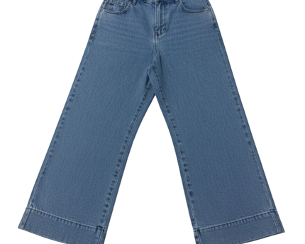 Riva Blue Wide Leg High Waisted Denim Jeans