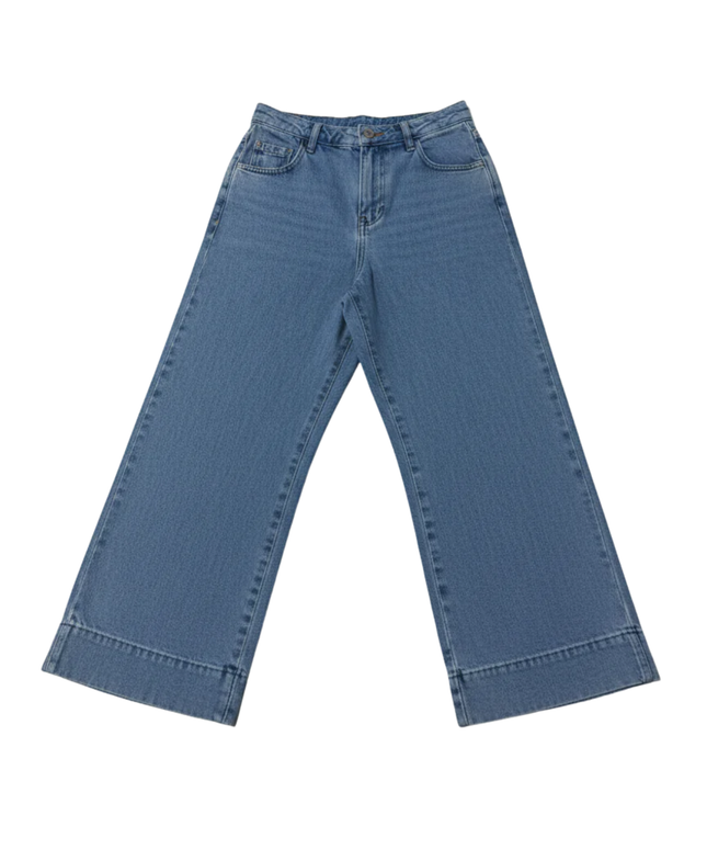 Riva Blue Wide Leg High Waisted Denim Jeans