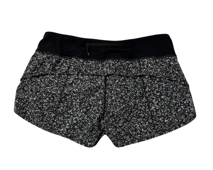 Lululemon Black/White Patterned Performance Running Shorts