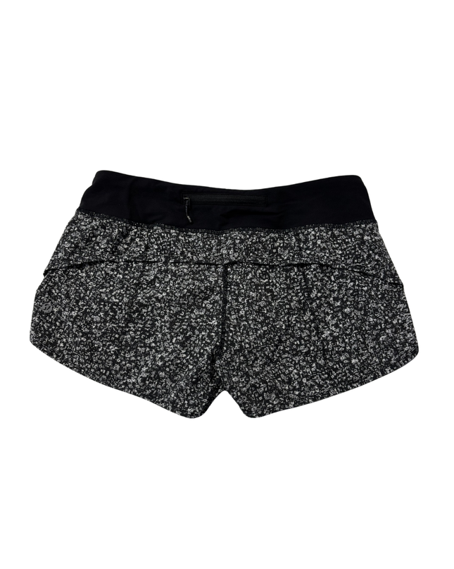 Lululemon Black/White Patterned Performance Running Shorts
