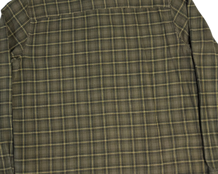 Oakley Olive Green/Yellow Plaid Long Sleeve Button-Down Shirt