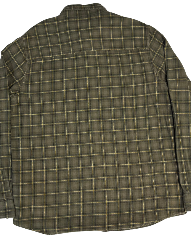 Oakley Olive Green/Yellow Plaid Long Sleeve Button-Down Shirt
