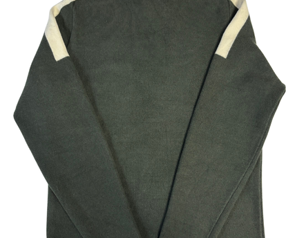 Lacoste Green Mock Neck Colorblock Sweater