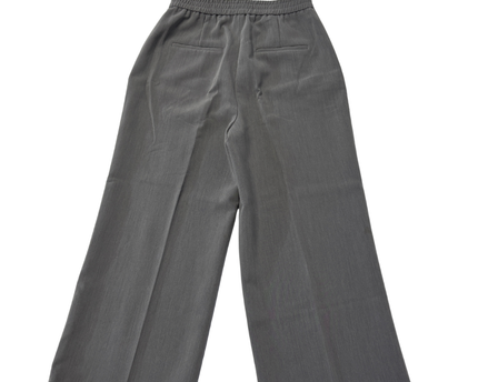 Zara Grey High-Waisted Wide-Leg Cropped Trousers