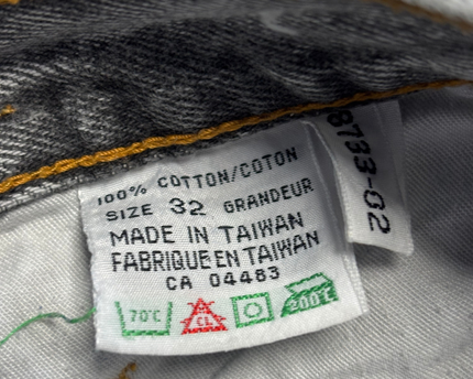 Vintage Gray Acid Wash High-Waisted Tapered Jeans