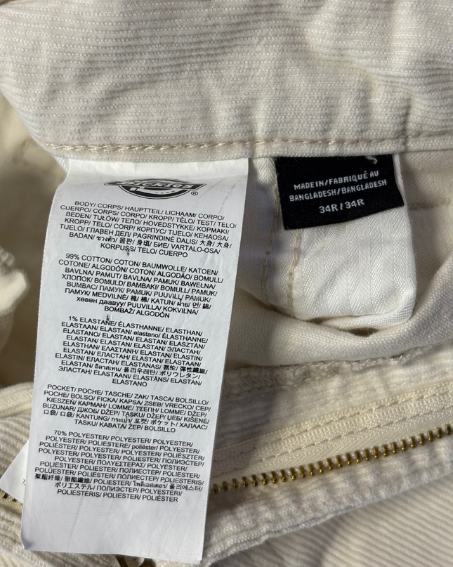 Dickies Off-white Corduroy Straight Leg Pants