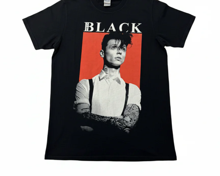 Gildan Black Andy Black Graphic Portrait T-Shirt