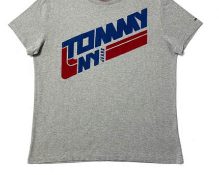 Tommy Jeans Gray Graphic Logo T-Shirt