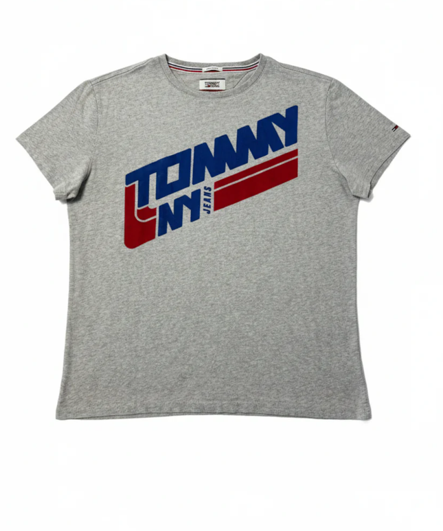 Tommy Jeans Gray Graphic Logo T-Shirt