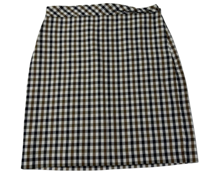 Aquascutum Multicolor Checkered Cotton Mini Skirt