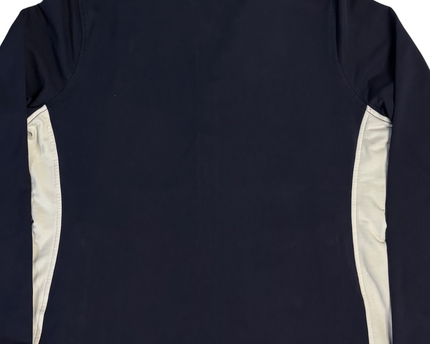 Ralph Lauren Navy Blue/Cream Colorblock Zip-Up Jacket