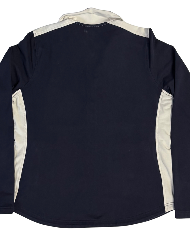 Ralph Lauren Navy Blue/Cream Colorblock Zip-Up Jacket