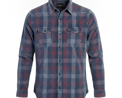 Guess Check Shirt Blue & Red Shirt