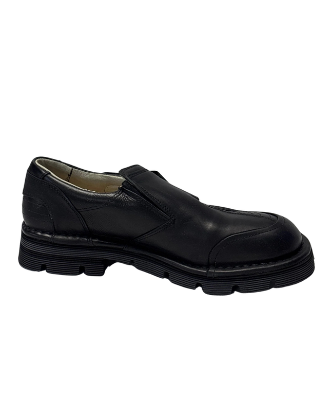 New Rock Black Quilted Slip-On Platform Shoes W/Box