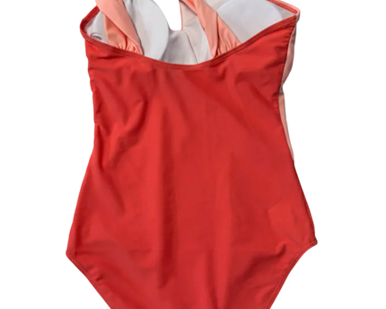 Ella by Namshi Pink One-Shoulder Color-Block Bodysuit