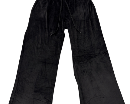 Juicy Couture Black Velour Wide-Leg Sleepwear Pants