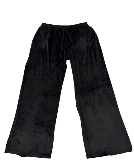 Juicy Couture Black Velour Wide-Leg Sleepwear Pants