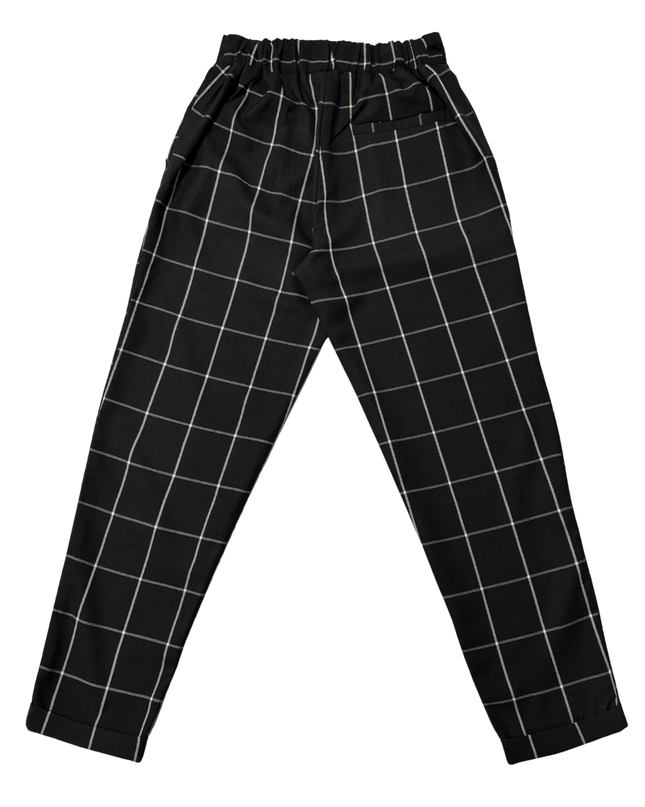 Cotton On Black/White Checkered Tapered Pants