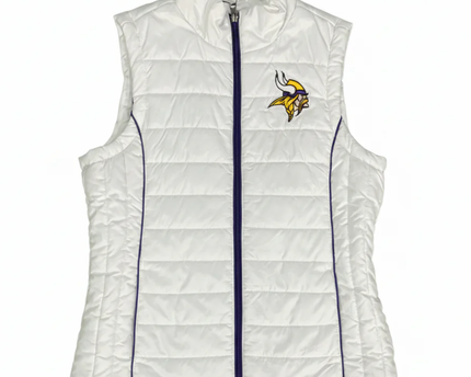 NFL TEAM APPAREL White Minnesota Vikings Women's Puffer Vest