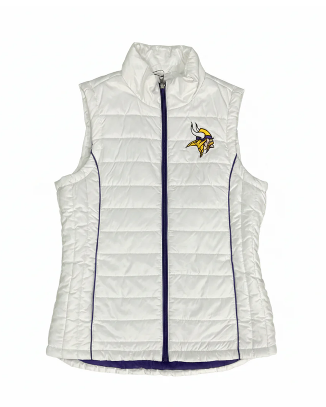 NFL TEAM APPAREL White Minnesota Vikings Women's Puffer Vest