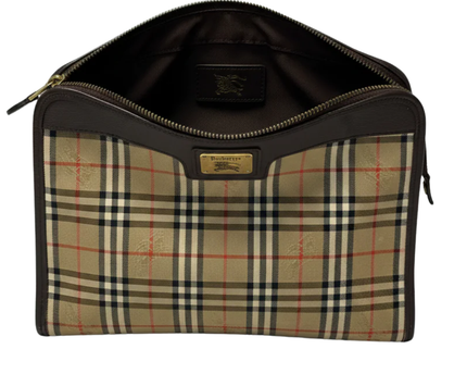 Vintage Burberrys Beige Check Cardholder Set