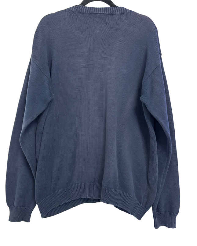 Lacoste Navy Blue V-Neck Knitted Sweater