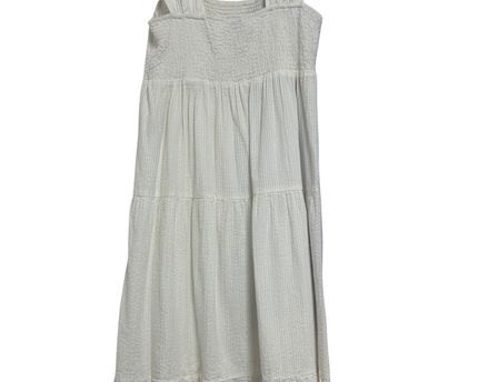 Vero Moda White Smocked Tiered Midi Dress
