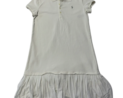 Polo Ralph Lauren White Polo Dress with Pleated Hem