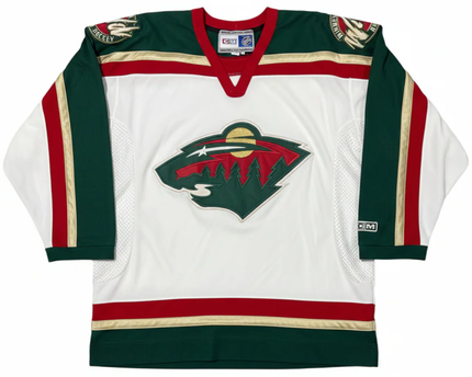CCM White Minnesota Wild Vintage NHL Hockey Jersey