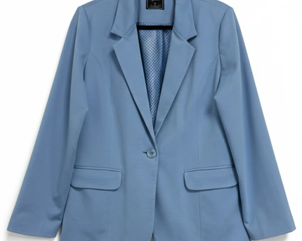 Splash Light Blue Tailored Single-Button Blazer