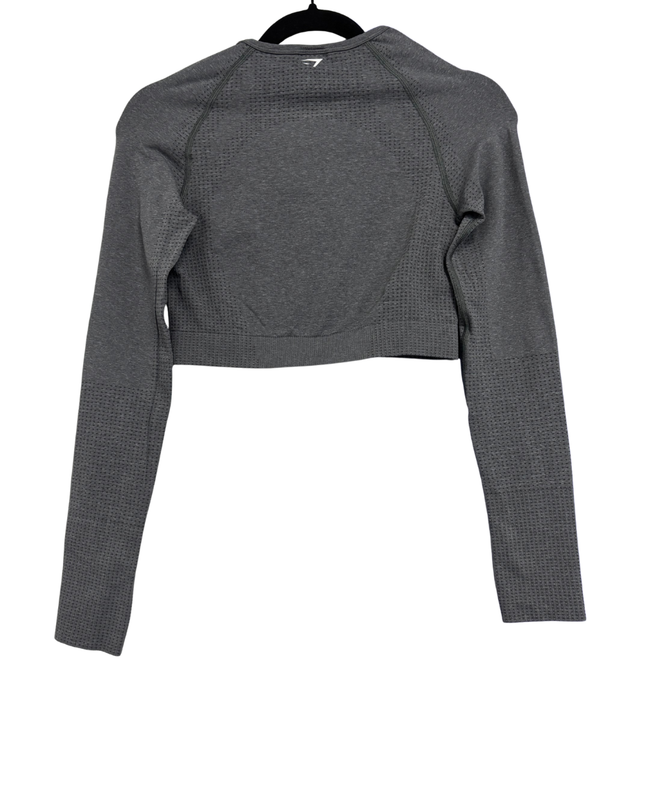 Gymshark Grey Seamless Long Sleeve Training Crop Top