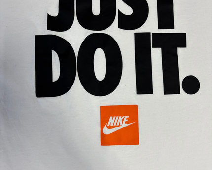 Nike White 'Just Do It' Graphic T-Shirt