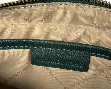 Michael Kors Dark Green Saffiano Leather Crossbody Bag