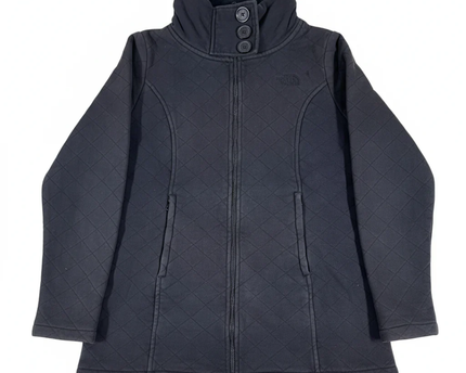 The North Face Women's Black Quilted Full Zip High-Neck Jacket