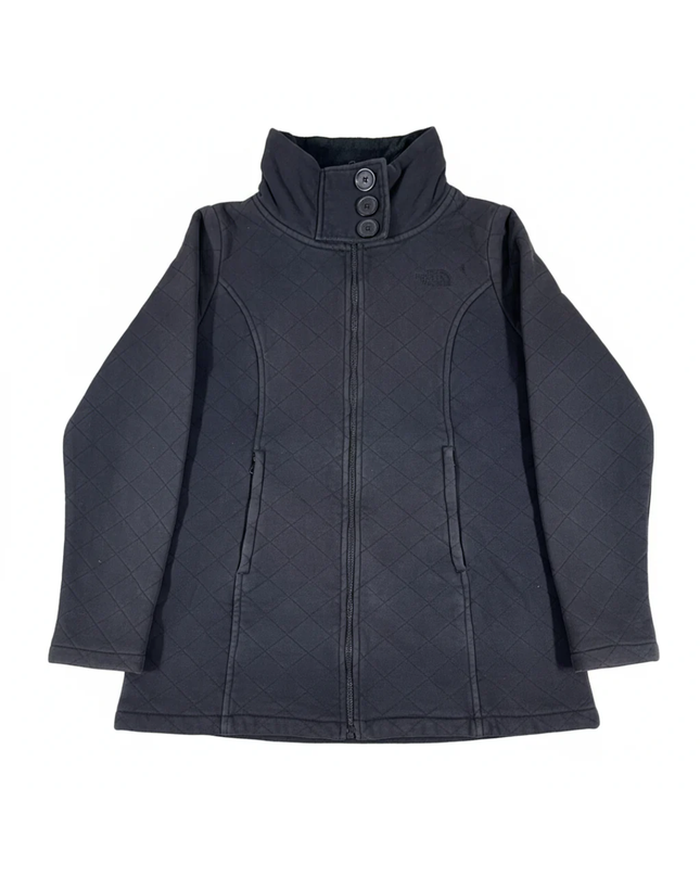 The North Face Women's Black Quilted Full Zip High-Neck Jacket