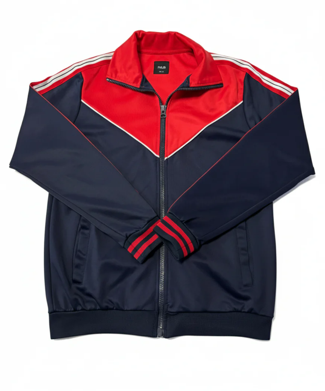 R&B Navy Blue Colorblock Track Jacket