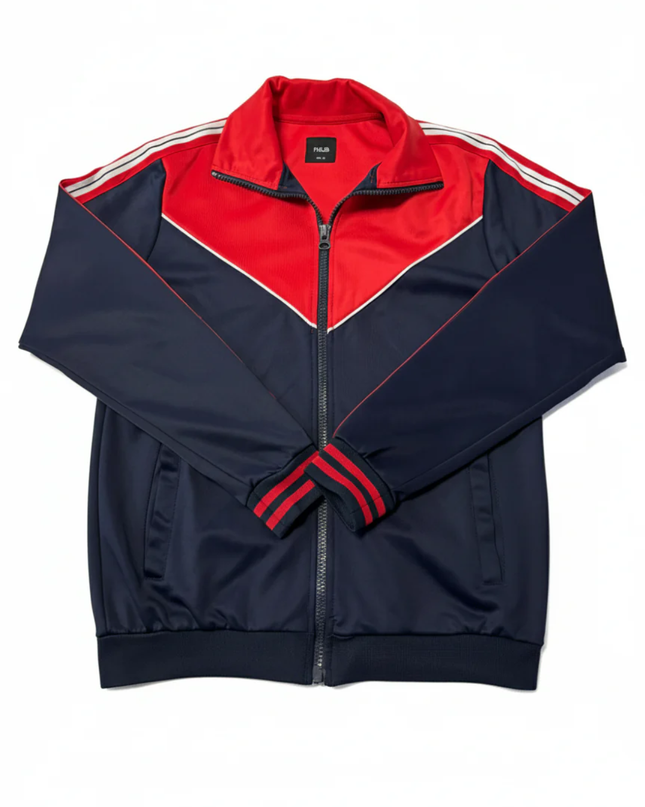R&B Navy Blue Colorblock Track Jacket